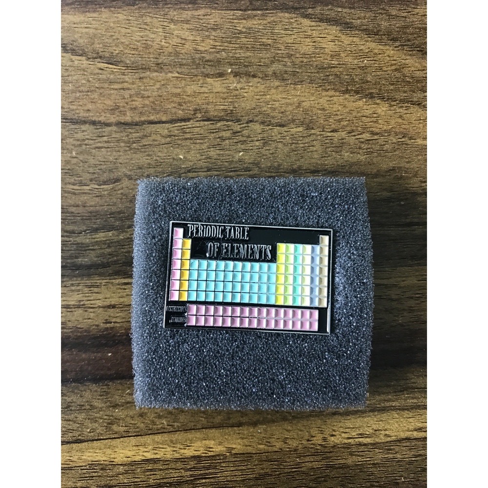 Unisex Periodic Table Of Elements Brooch  Lapel Pin